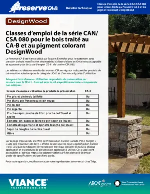 DesignWood CSA 080 Use Category - French preview