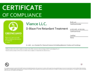 D-Blaze UL GreenGuard Standard Certification preview