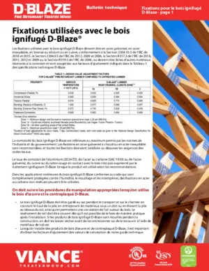 D-Blaze Bulletin technique: Fixations pour le bois ignifuge preview