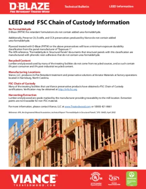 D-Blaze Technical Bulletin – USGBC LEED Information for Wood Products preview