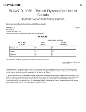 D-Blaze UL BUGV.R10950 Treated Plywood - Canada preview
