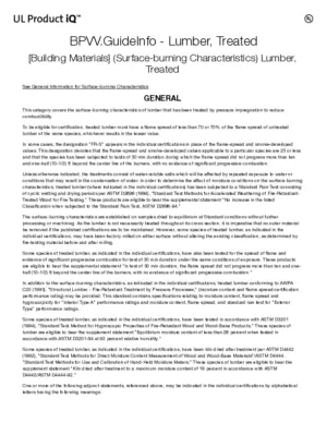 D-Blaze UL BPVV Guide Info Treated Lumber preview