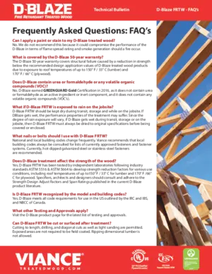 D-Blaze Technical Bulletin - FAQs preview